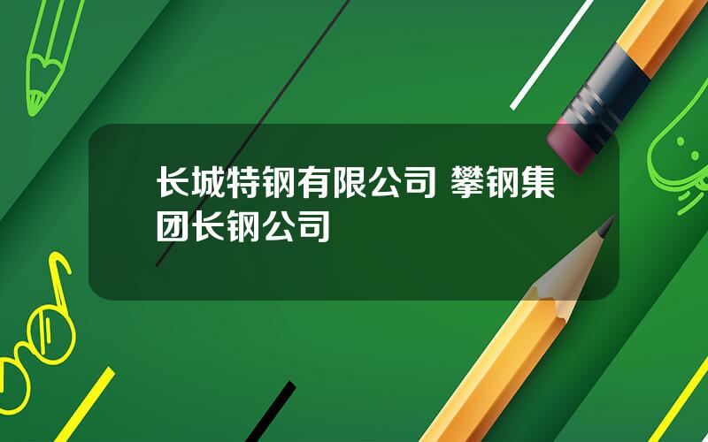 长城特钢有限公司 攀钢集团长钢公司